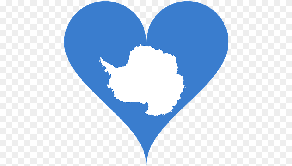Love Heart Antarctica Flag Blue White Antarctica Flag, Balloon Png