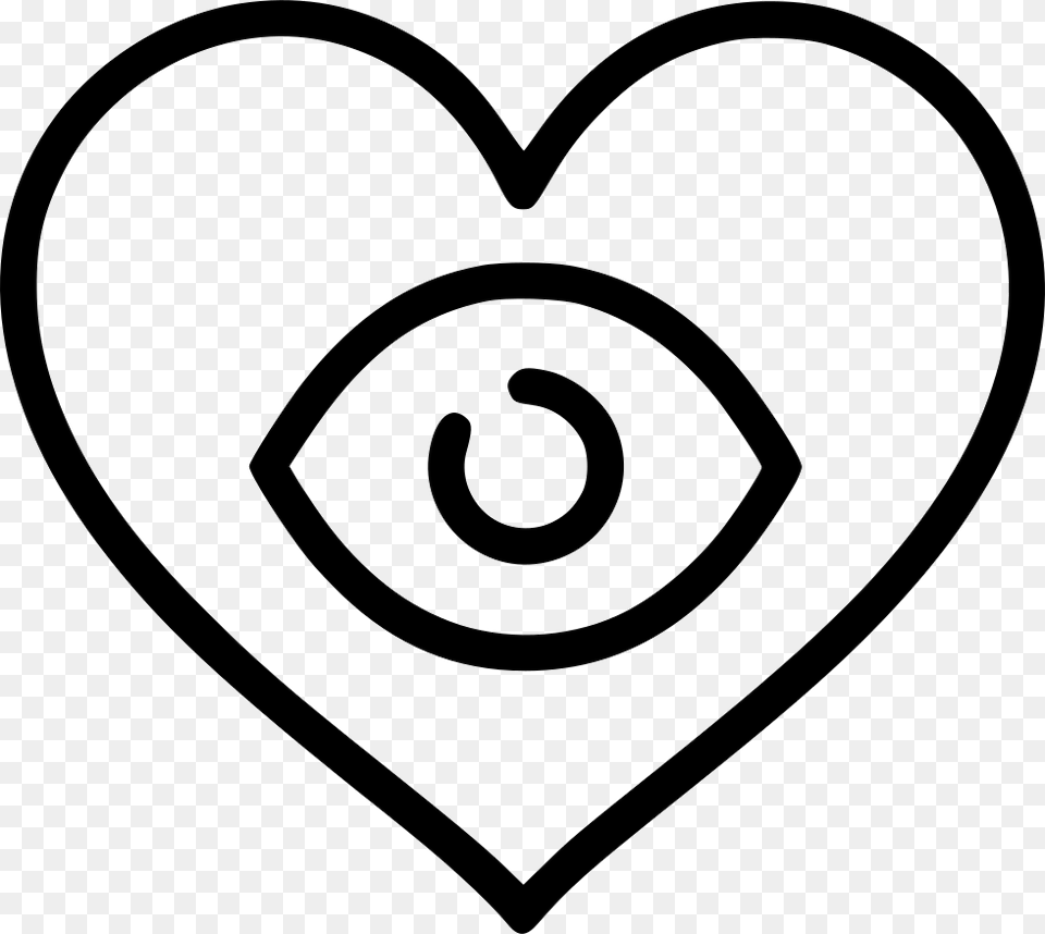 Love Heart Appearance Eyes Loving Emblem, Stencil Free Png