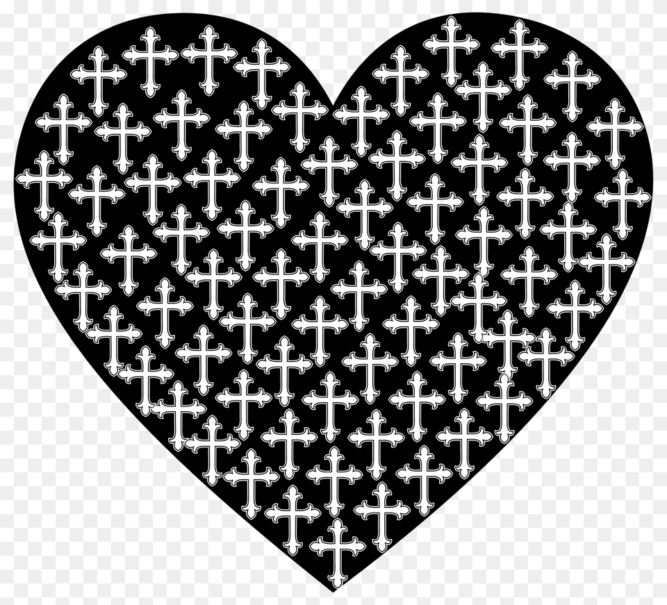 Love Heart Crosses Clipart, Pattern, Qr Code, Home Decor Free Png