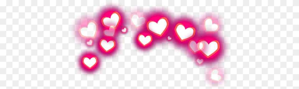 Love Heart Crown Neon Sticker Editing Picsart Download, Purple, Balloon Png