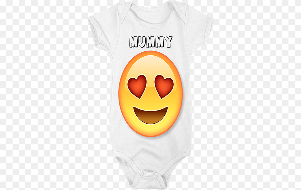Love Heart Emoji Customised Baby Grow Smiley, Clothing, T-shirt, Logo Png Image