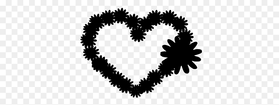 Love Heart Flower Outline, Plant Free Png Download