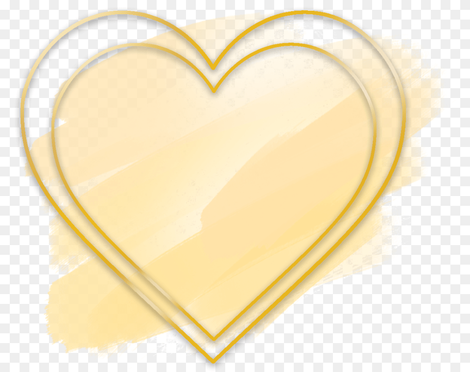 Love Heart Gold Brush Glitter Photograph Free Png