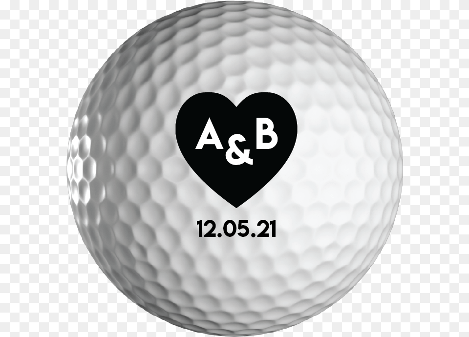 Love Heart Golf Ball Transparent Background Golf Ball, Sport, Golf Ball, Snake, Reptile Free Png Download