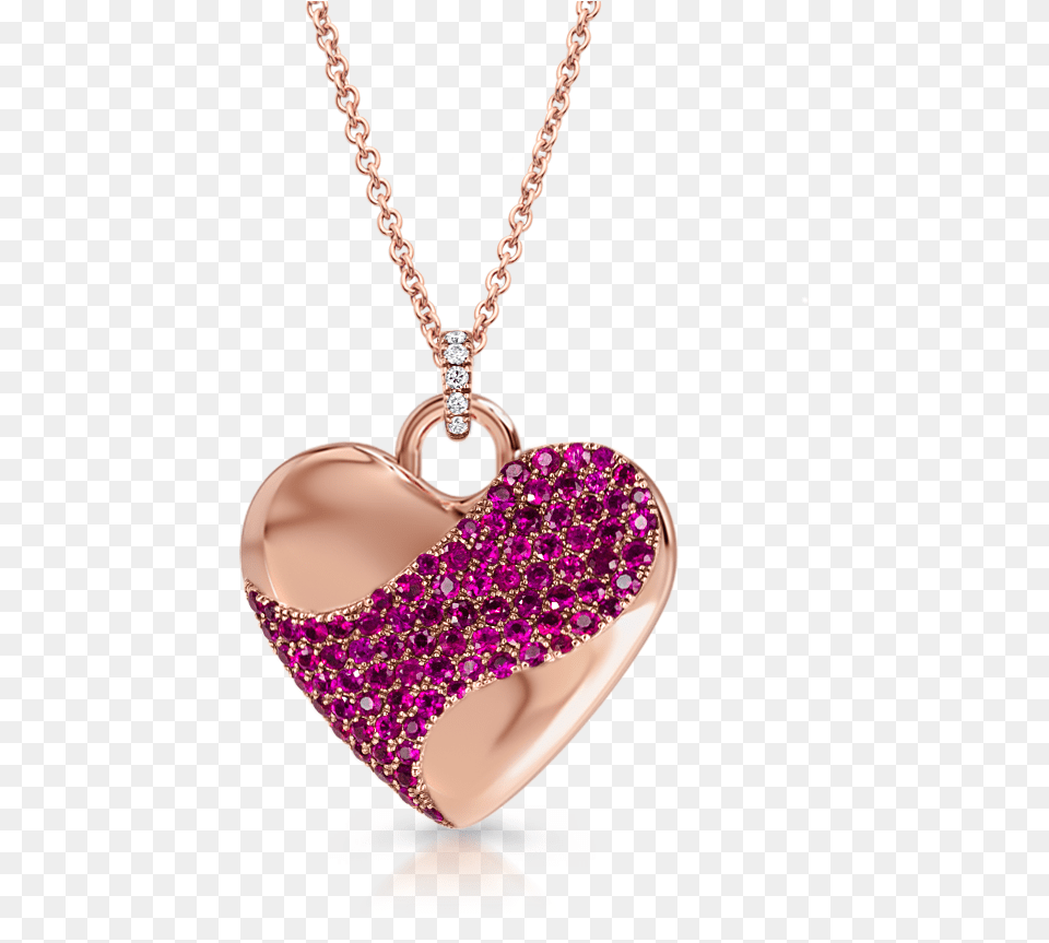 Love Heart Pendant With Rubies Locket, Accessories, Jewelry, Necklace, Gemstone Free Png