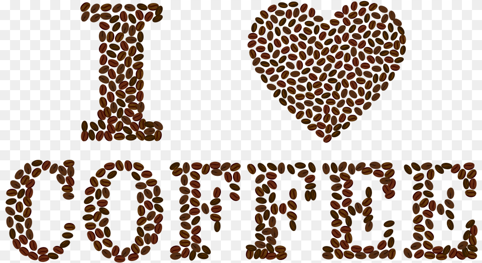 Love Heart Romance Passion Valentine Coffee Bean Clip Art Heart Coffee, Food, Produce Png Image