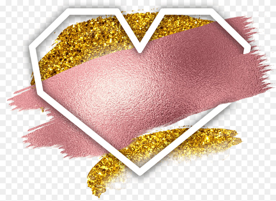 Love Heart Rosegold Gold Brush Glitter Geometric Portable Network Graphics, Plant, Pollen Free Transparent Png