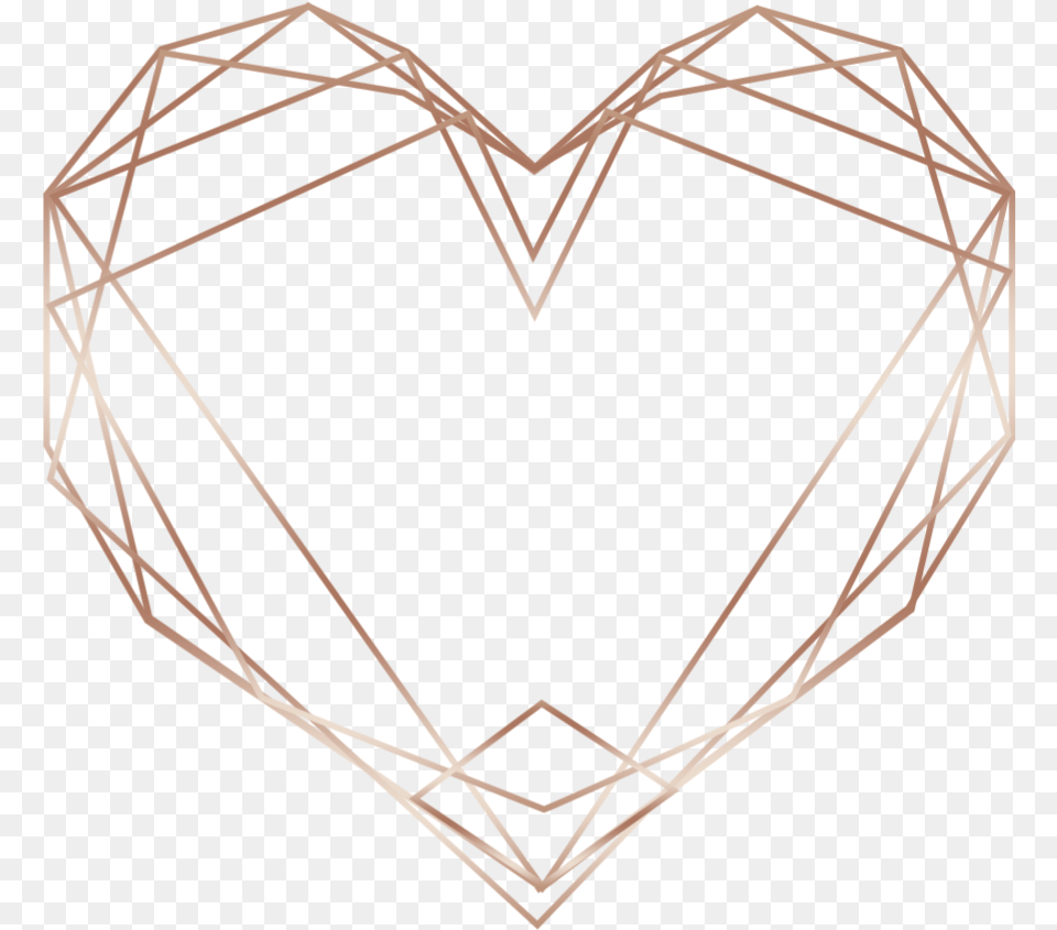 Love Heart Triangle Glitter Rosegold Geometric Geometric Rose Gold Heart, Accessories, Diamond, Gemstone, Jewelry Png Image