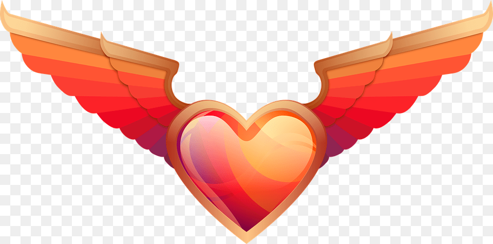Love Heart Wings Valentine Day Com Asas, Dynamite, Weapon, Symbol Free Png