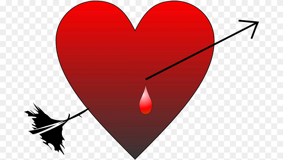Love Heart With Arrow And Blood Drop Serdce Krasnoe So Streloj Free Png