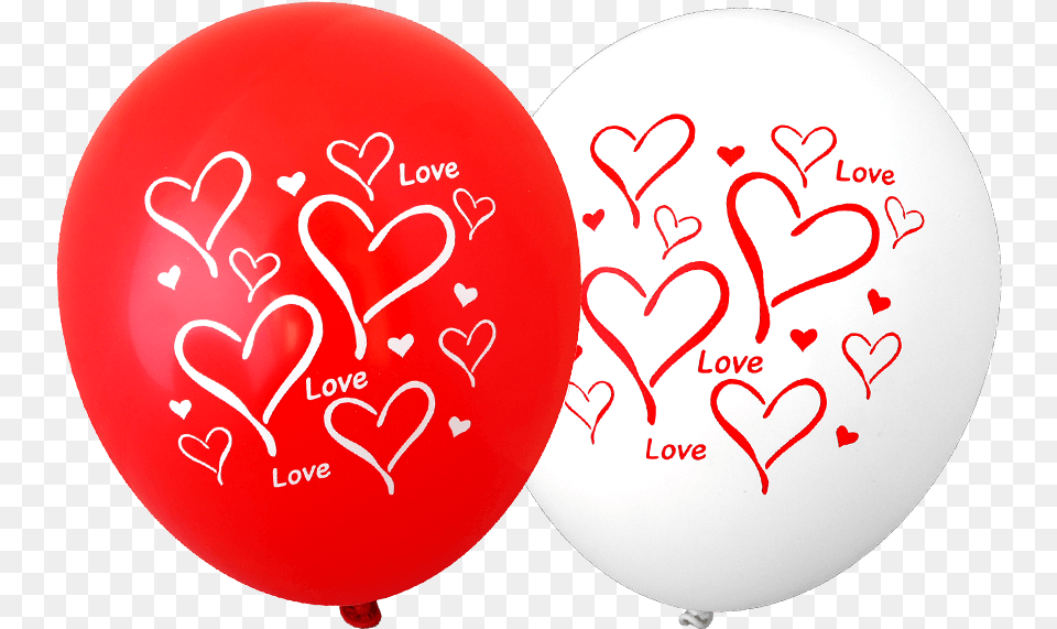 Love Hearts Balloons Mixed Red 40th Wedding Anniversary Decorations, Balloon Free Transparent Png