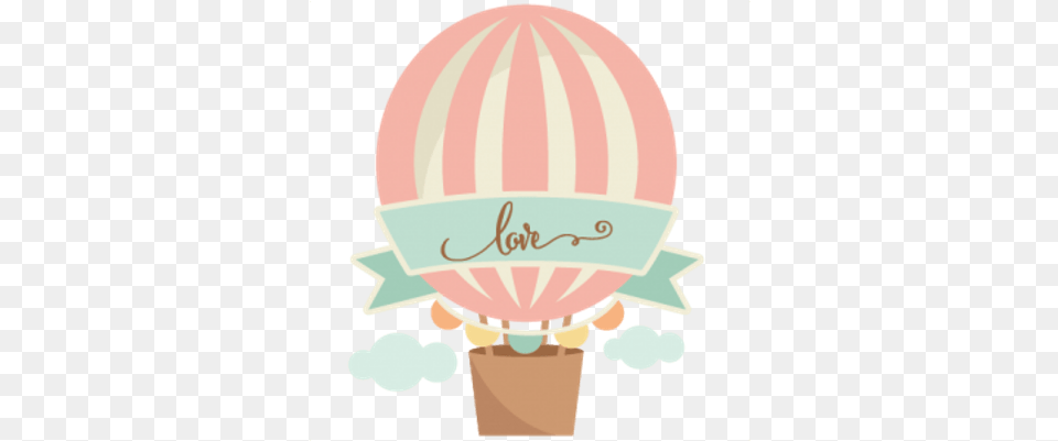 Love Hot Air Balloon Transparent Stickpng Cute Hot Air Balloon Cartoon, Aircraft, Transportation, Vehicle, Hot Air Balloon Free Png