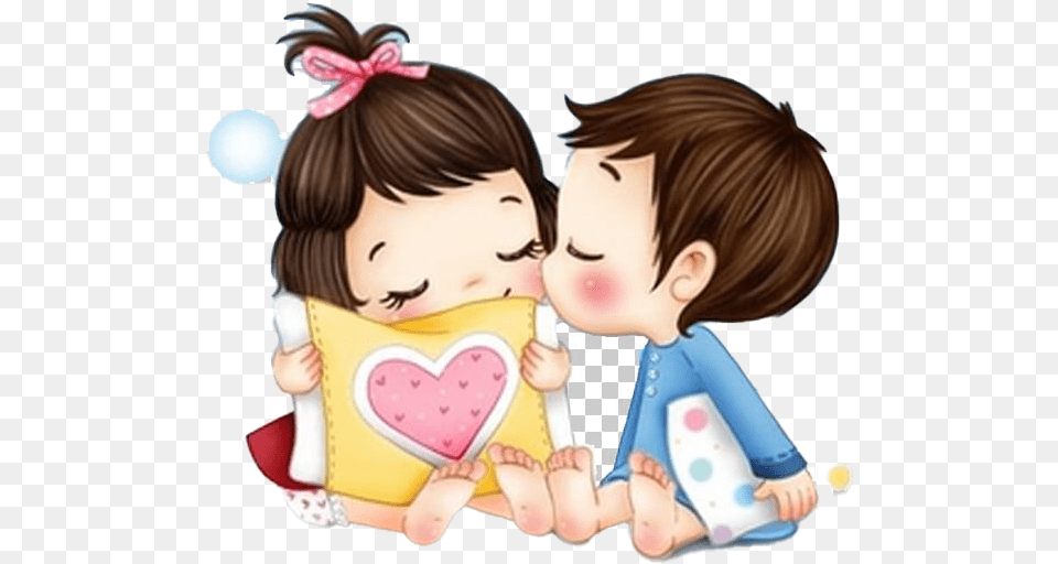 Love Hug Cartoon Boy And Girl, Baby, Person, Face, Head Png Image