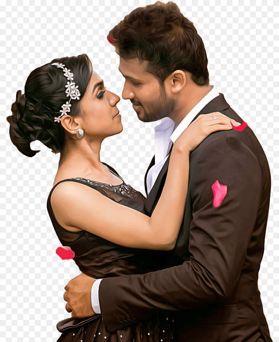 Love Hug Couple Portrait, Accessories, Jewelry, Earring, Wedding Free Transparent Png