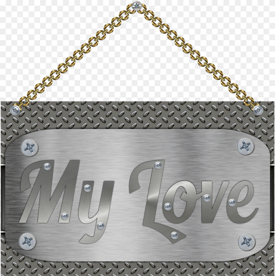 Love Iron Chain Flat Design Creative Screw Bolt Chain, Accessories, Bag, Handbag, Purse Png