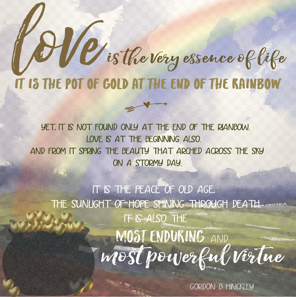 Love Is The Pot Of Gold At The End Of The Rainbow Posterazzi Love God Most Poster Print By Marla Rae, Advertisement Free Png