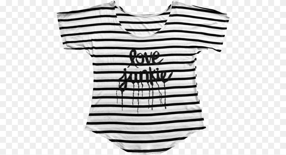 Love Junkie Dolman Blackwhite Stripe Solid, Clothing, T-shirt, Shirt, Coat Free Png Download