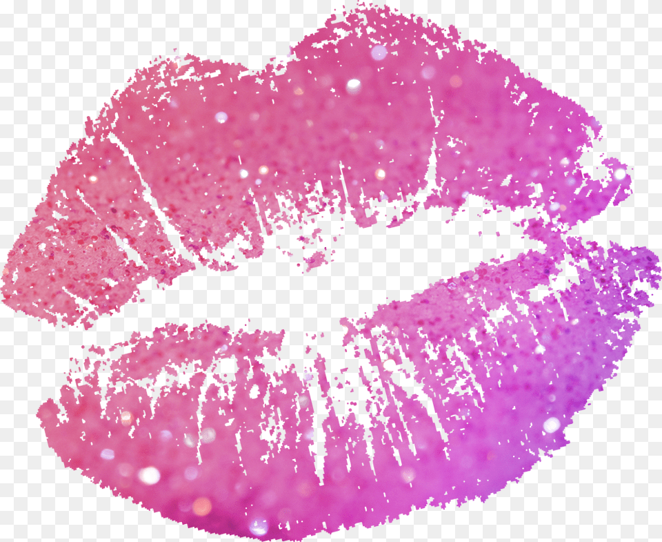Love Kiss Glitter Glitterlips Pink Freetoedit Kiss Mark Transparent Background, Purple, Body Part, Mouth, Person Free Png Download