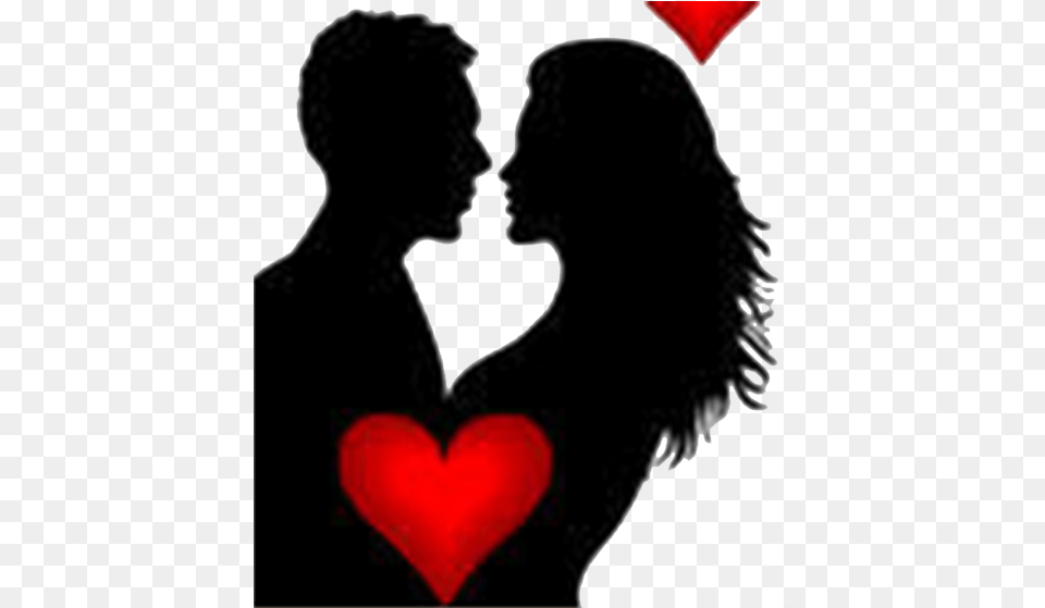 Love Kiss Silhouette Men And Women Kissing Download Man And Woman Kissing, Heart, Adult, Female, Person Free Png