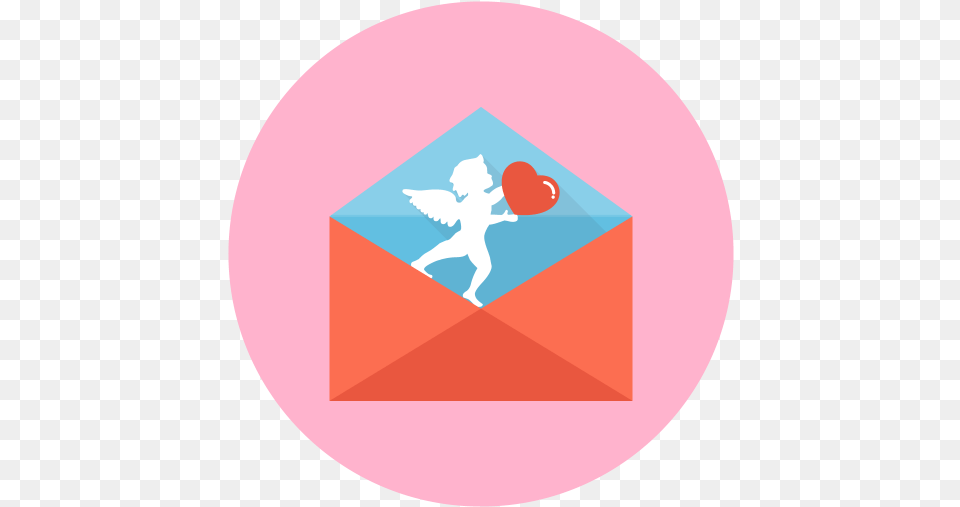 Love Letter Cupid Heart Icon Of Language, Baby, Person, Envelope, Mail Free Png Download