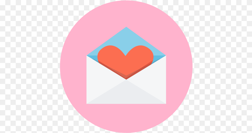Love Letter Heart Pink Red Iconos De Messenger Rosado, Envelope, Mail, Disk Free Png