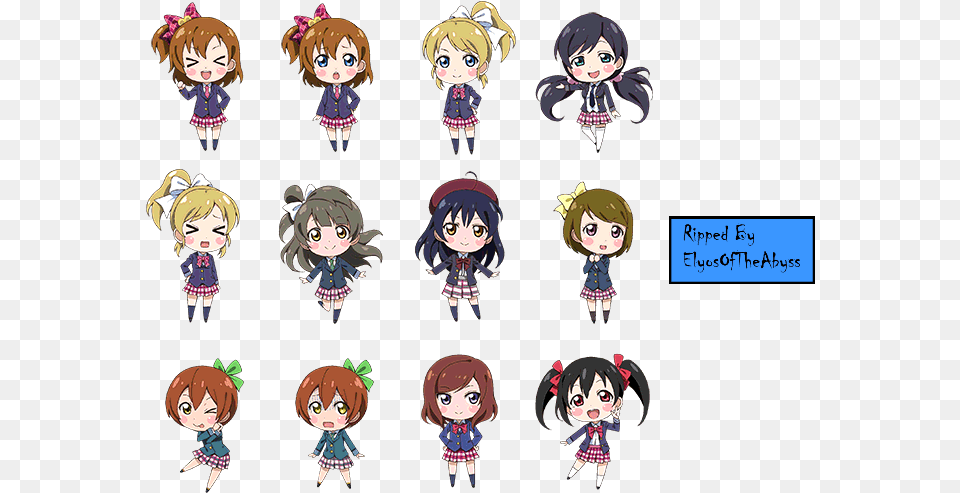 Love Live Chibi Clip Library Download Love Live Acrylic Keychain Yazawa Nico, Book, Comics, Publication, Baby Free Transparent Png