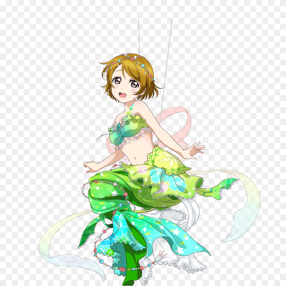 Love Live Hanayo Mermaid With Love Live Mermaid, Book, Publication, Comics, Person Free Png
