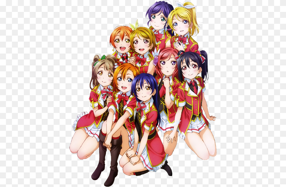 Love Live Muse 1 Muse Love Live Girls, Publication, Book, Comics, Adult Free Png