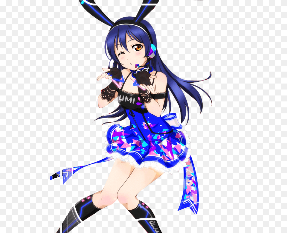 Love Live School Idol Project Love Live Umi Cyber, Book, Publication, Comics, Female Free Png Download