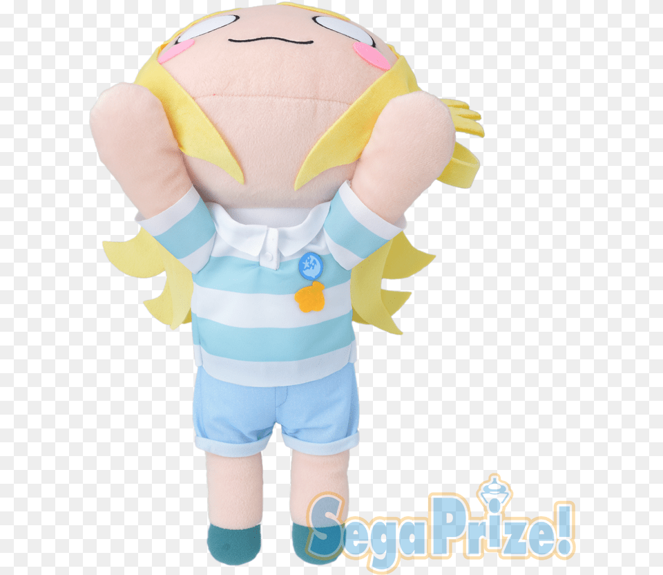 Love Live Sunshine Nesoberi Jumbo Plush Doll Mari Ohara Boarder Shirt Sg9859 Sega Prize, Toy, Clothing, Shorts, Baby Free Png Download