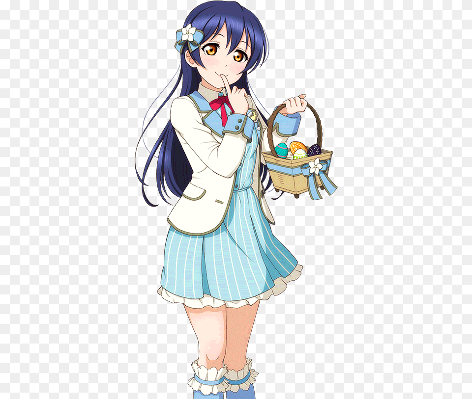 Love Live Umi Sonoda Nico Yazawa Easter Set Event Cards Love Live Umi, Book, Comics, Publication, Person Png Image