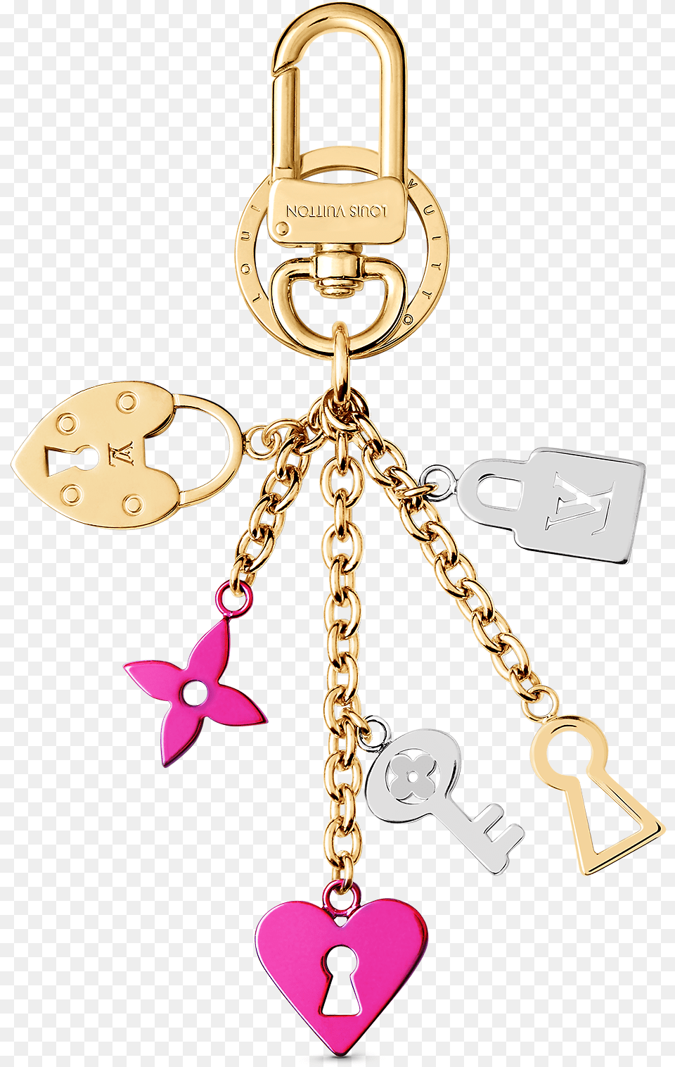 Love Lock Heart And Keys Bag Charm Key Holder Handbag, Accessories, Jewelry, Locket, Pendant Free Png Download