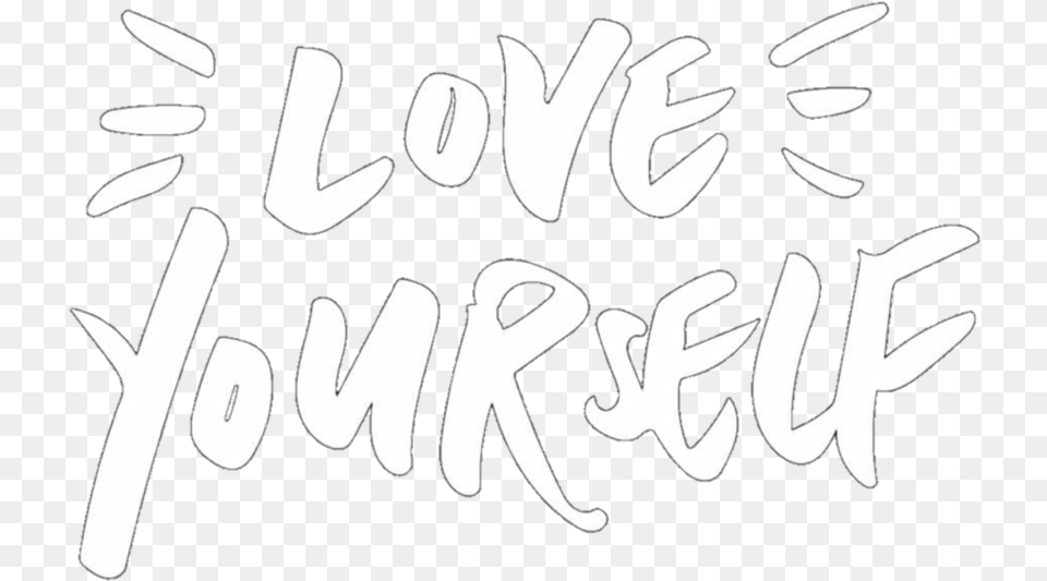 Love Loveyourself White Words Quote Whitetheme Icon Overlays Cool, Handwriting, Text, Calligraphy Free Png