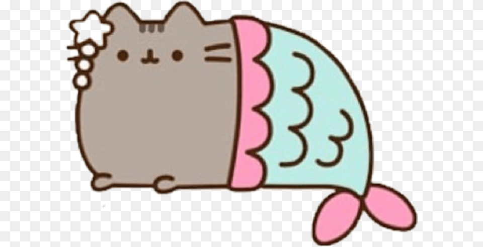 Love Martina Mermaid Pusheen Pusheen Cat Mermaid, Cream, Dessert, Food, Ice Cream Png Image