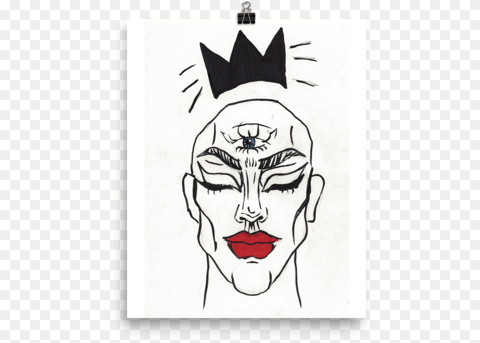 Love Me With A Crown Poster Charlie Jack Art Art, Face, Head, Person, Baby Free Png