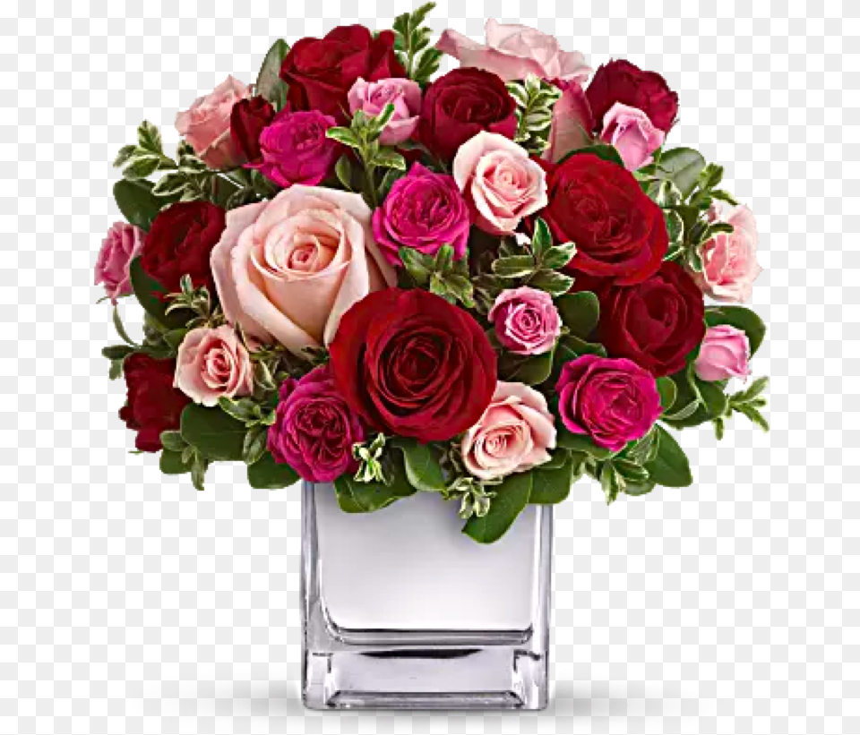 Love Medley Roses Bouquet Red And Pink Flower Arrangements, Flower Arrangement, Flower Bouquet, Plant, Rose Free Png
