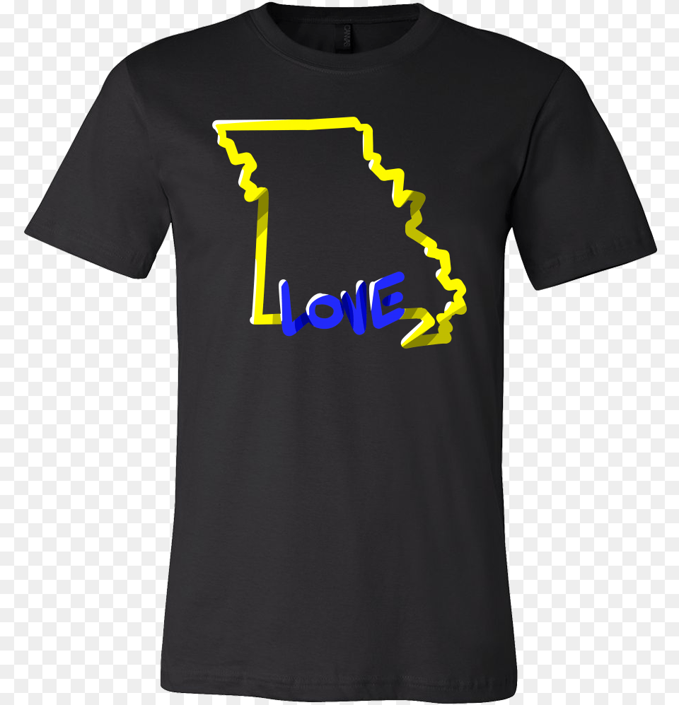 Love Missouri State Flag Map Outline Souvenir Gift T Shirt, Clothing, T-shirt Free Png