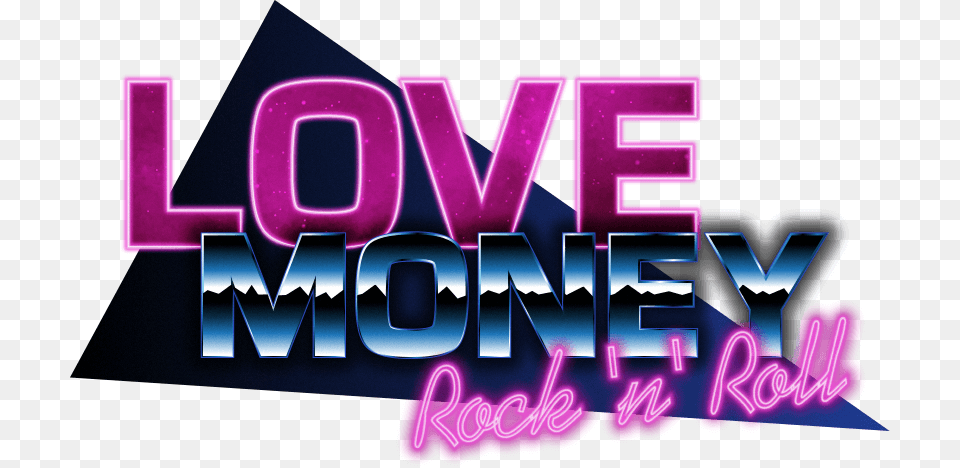 Love Money Rock N Roll Logo, Light, Purple, Neon Free Png