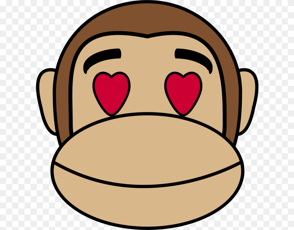 Love Monkey Gorilla Emotion Emoji, Food, Meal, Cutlery, Head Png