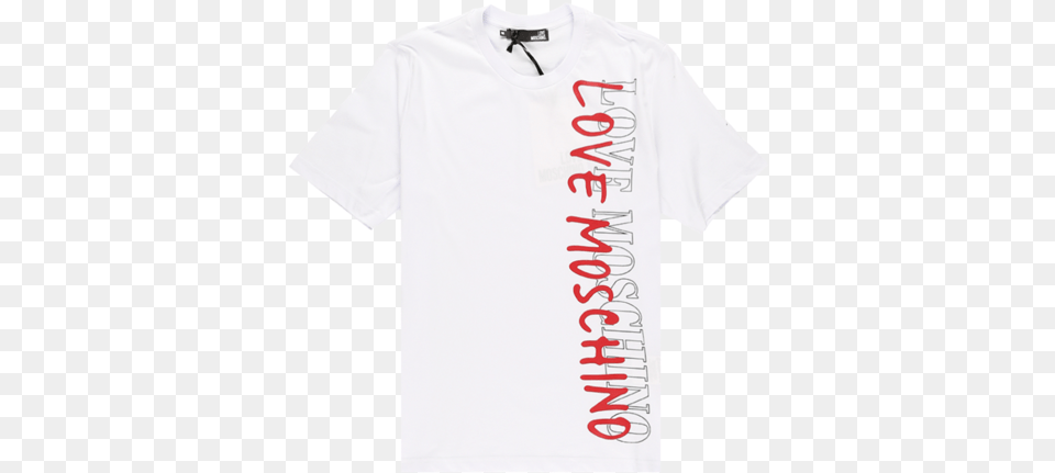 Love Moschino Vertical Logo T Shirt Active Shirt, Clothing, T-shirt Png Image