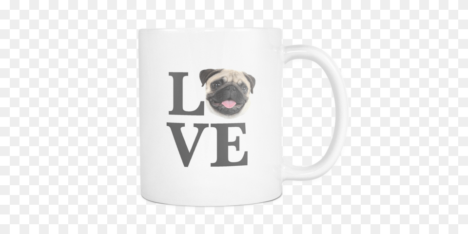 Love Mug Love With Dog Paw, Cup, Pet, Mammal, Animal Png