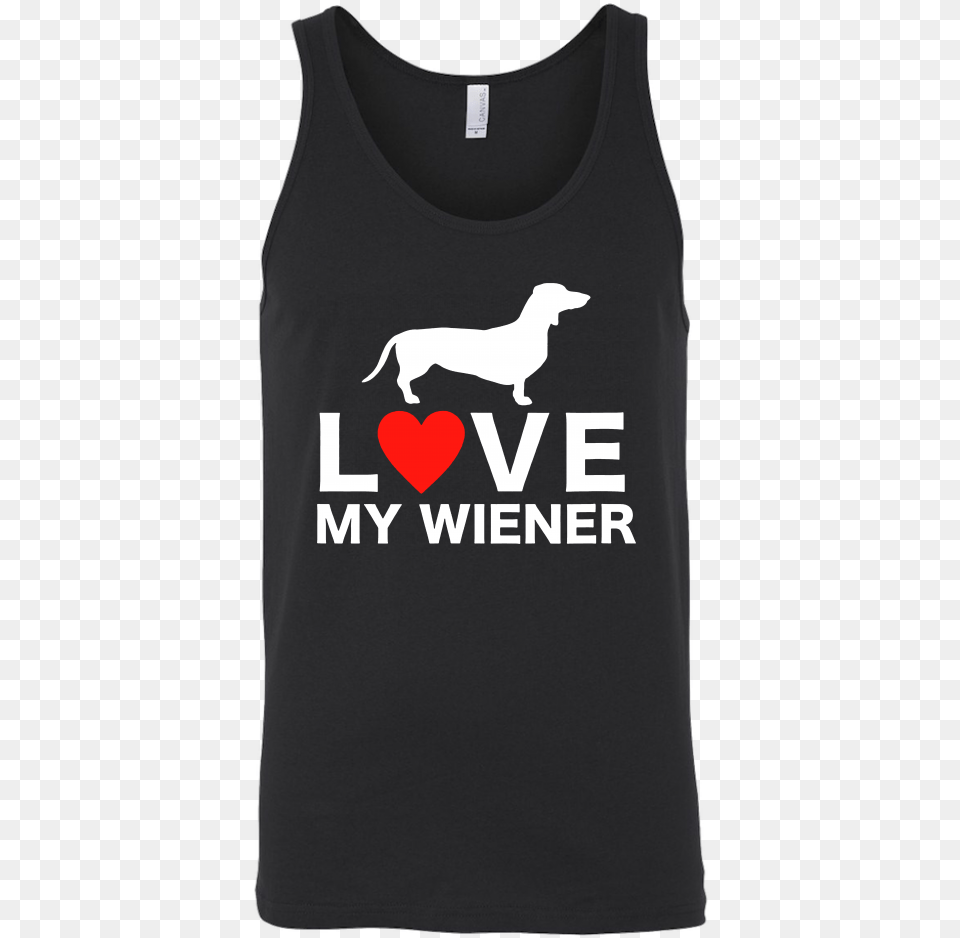 Love My Wiener Funny Dog Shirt T Shirt, Clothing, Tank Top, Animal, Livestock Free Transparent Png
