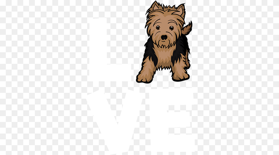 Love My Yorkshire Terrier Dog, Animal, Canine, Mammal, Pet Png Image