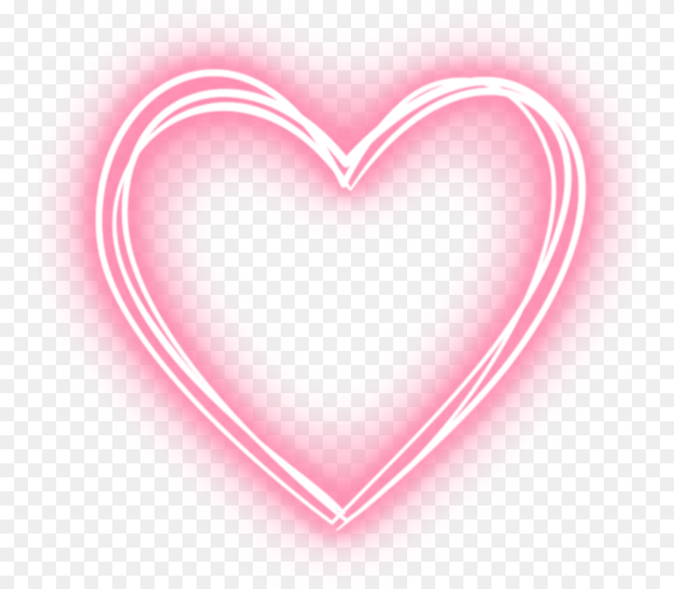 Love Neon Heart Pink Freetoedit Transparent Neon Pink Heart, Plate Png