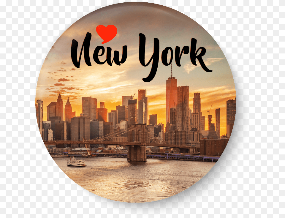 Love New York New York Fridge Magnet New York Skyline, City, Waterfront, Water, Urban Png Image