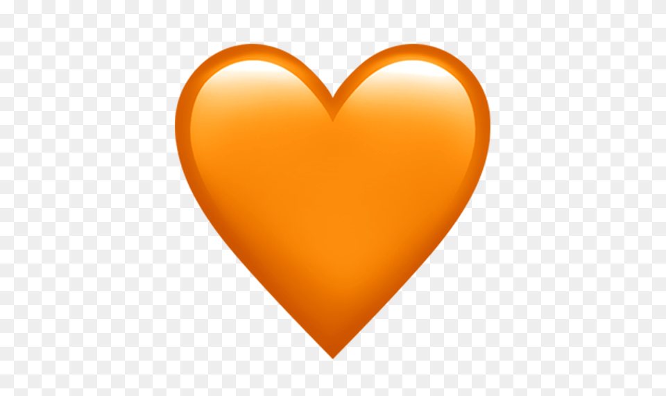 Love Orange Love Heart Emoji, Balloon Free Png