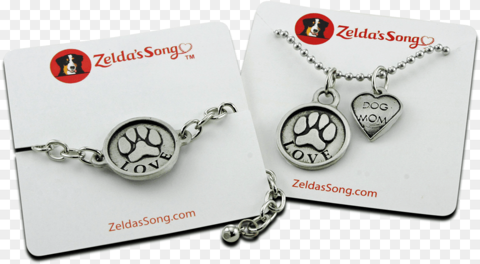 Love Paw Print Bracelet And Necklace Earrings, Accessories, Pendant, Jewelry, Locket Free Transparent Png