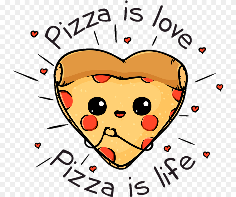 Love Pizza Heart Sticker By Das Mia Images Kawaii Cute Pizza Drawing, Baby, Person, Face, Head Free Png Download