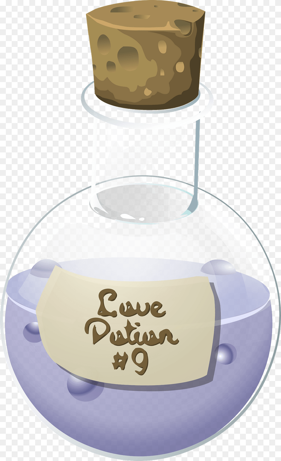 Love Potion In A Corked Spherical Flask Clipart, Cork, Jar Png