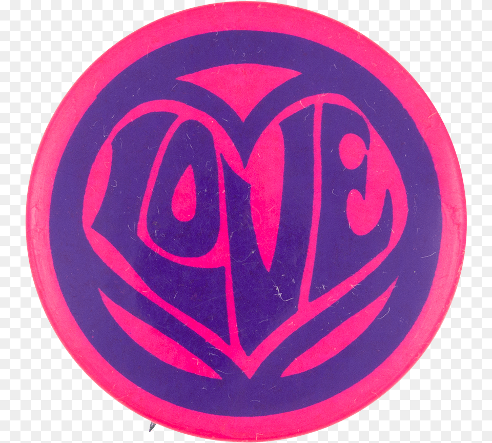Love Purple And Pink Busy Beaver Button Museum Circle, Symbol, Toy, Frisbee Png Image